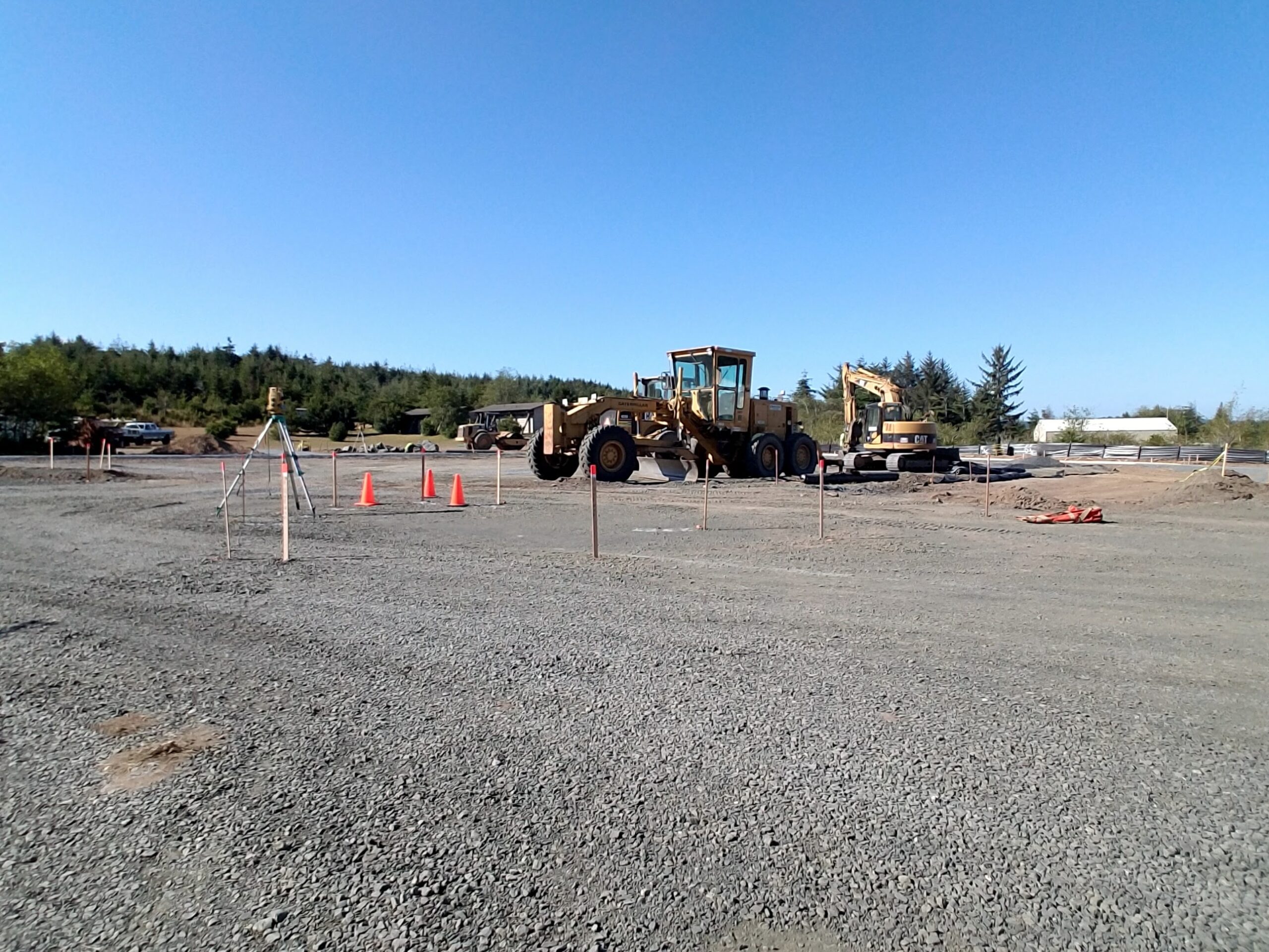 Construction site featuring heavy machinery